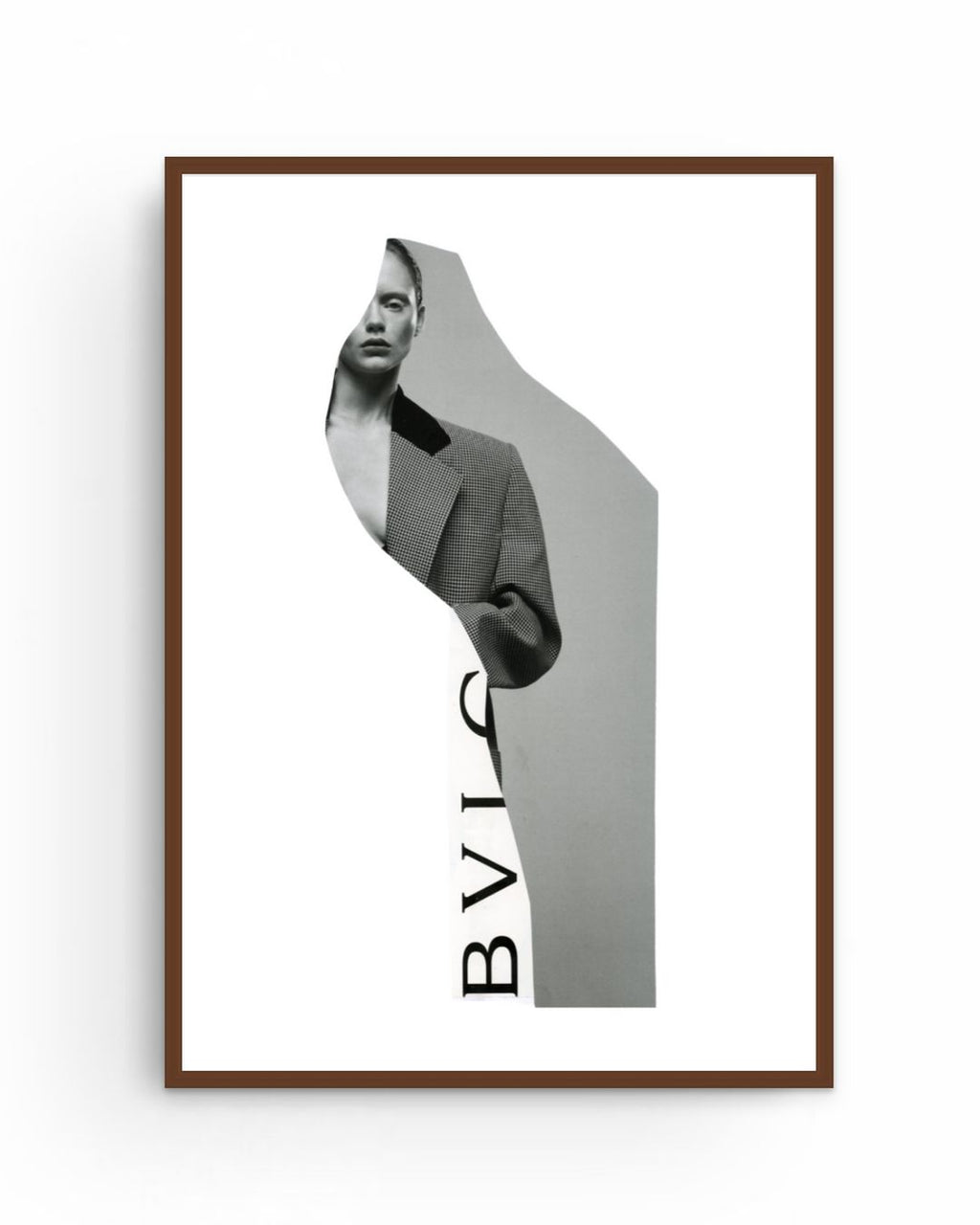 'BVLGARI' editioned collage print