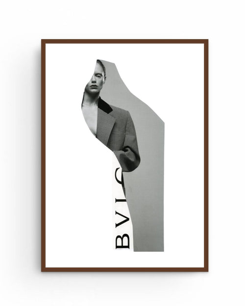 'BVLGARI' editioned collage print